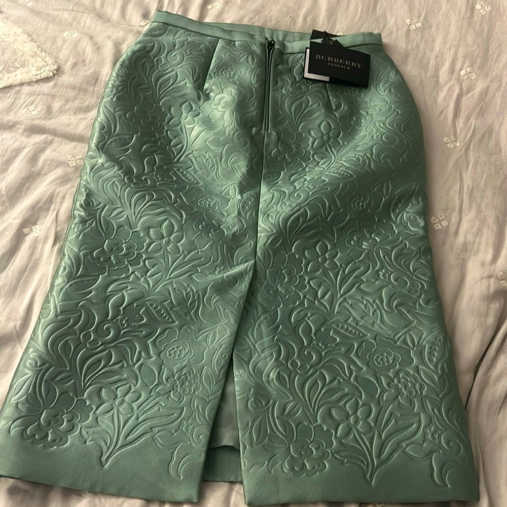 Burberry Skirt - Light Green Opal - Size 42 - Authentic